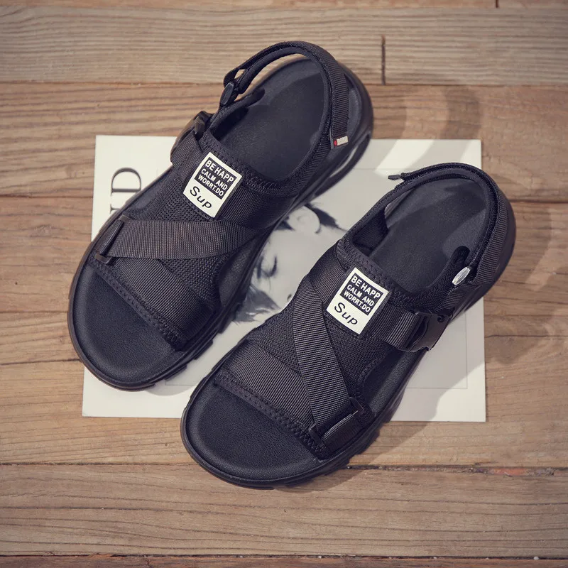 

Сандалии мужские сетчатые, классические дышащие, уличная Удобная Повседневная пляжная обувь в римском стиле, Нескользящие, лето