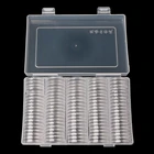 100 держатель для монет в капсулах, круглая коробка 27 мм, пластиковый органайзер для хранения предметов для коллекционирования