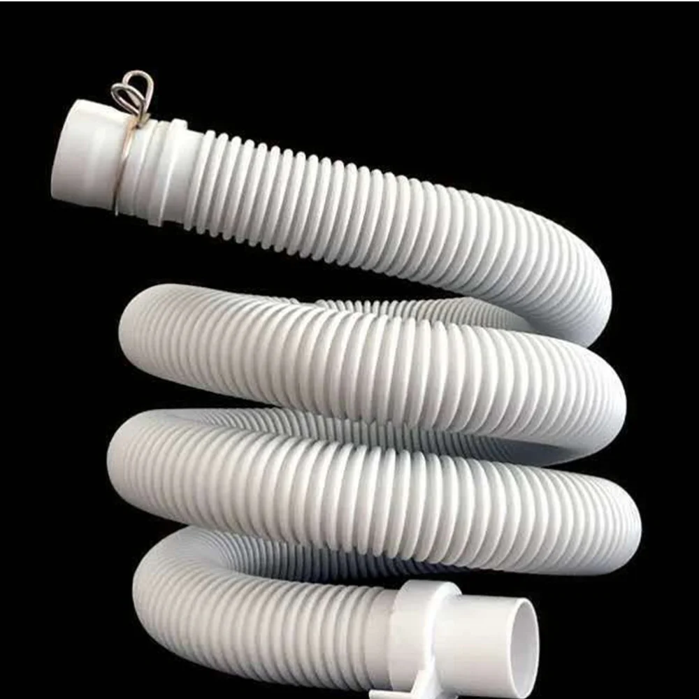 

2PCS 1.2m Washing Machine Hose Drain Pipe Universal Fully Automatic Straight Down Pipe Thickened Outlet Pipe Extension Tube (Whi