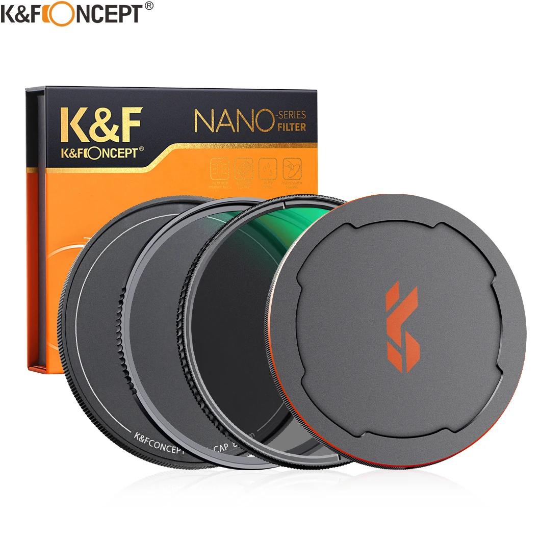 Набор фильтров K & F Concept Nano-X MC UV CPL для объектива камеры с крышкой многослойный