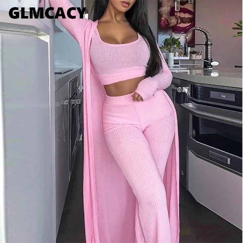 Комплект из 3 предметов для отдыха в рубчик женские шикарные Удобные однотонные