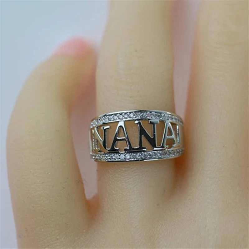 Горячая распродажа рождественских подарков Nana бабушка кольца белого и розового