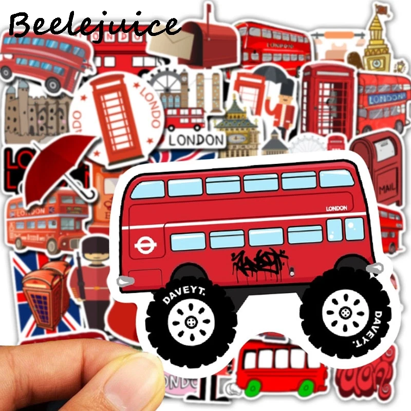 Винтажные наклейки в английском стиле 90-х годов с мультяшными персонажами для