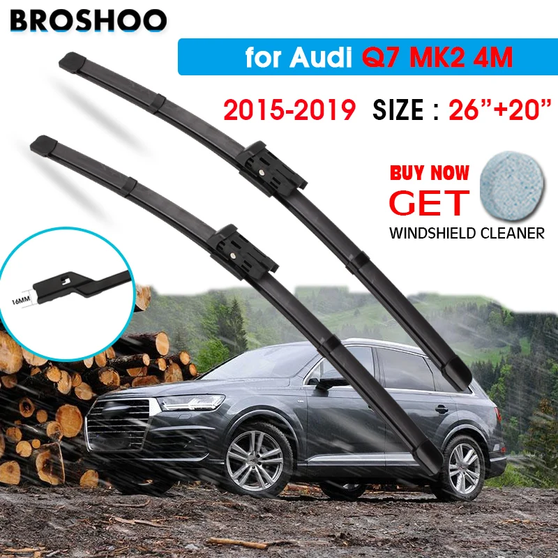 

Щетка стеклоочистителя автомобиля для AUDI Q7 MK2 4M 26 "+ 20" 2015-2019 Авто ветровое стекло Щетка стеклоочистителя для мытья окна автомобиля оснащена к...