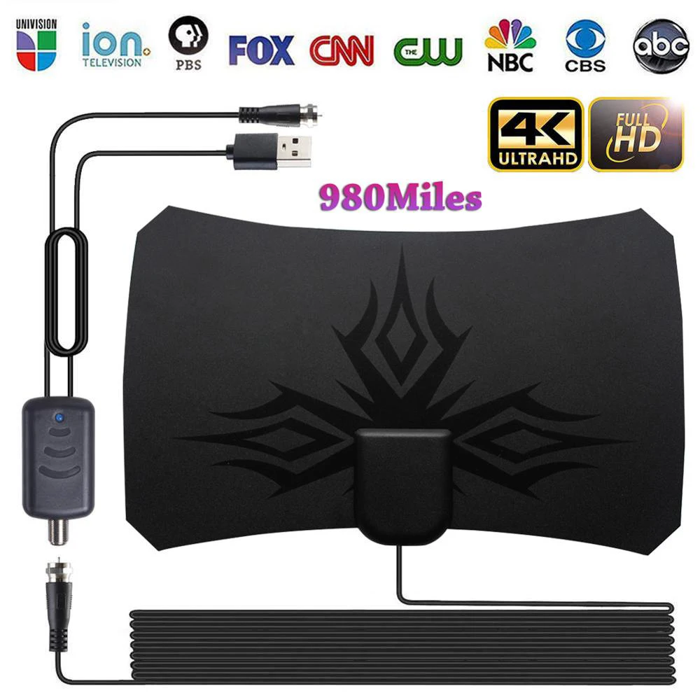 

4K 960 Miles Satellite Receiving Antenna HD TV Digital Booster Active Indoor Antenna HD Graphic Design TV Box Digital TV Antenna