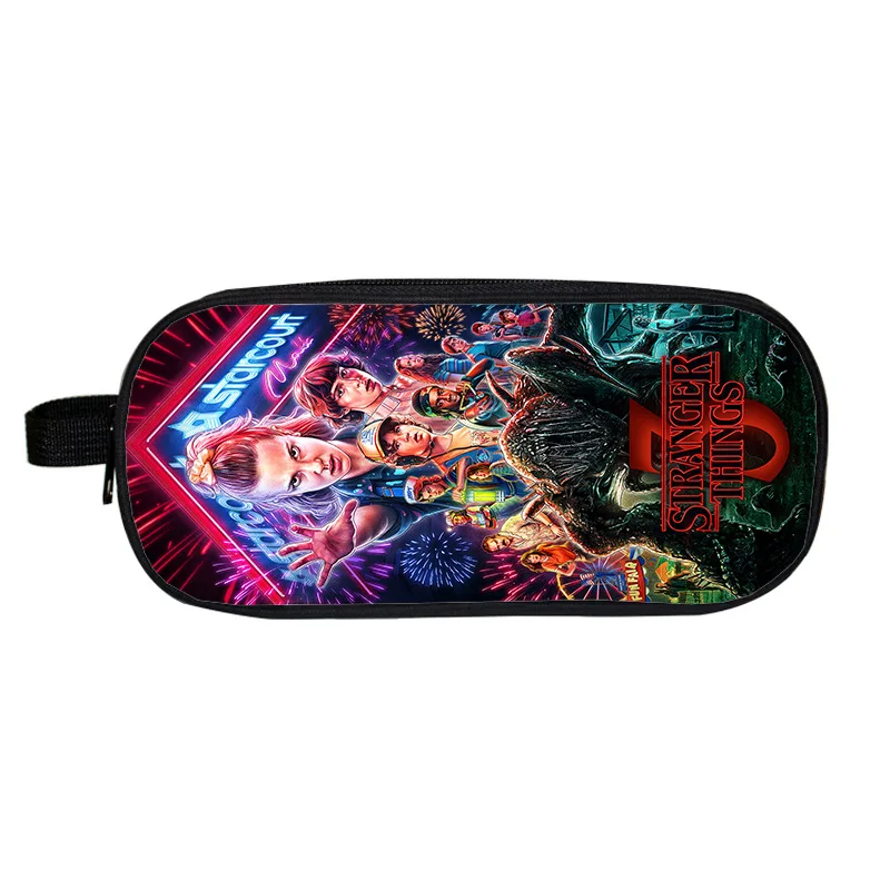 Коробка для макияжа Mochila странные вещи пенал для карандашей 3d печать на двойной молнии для карандашей коробка Kpop для детские школьные принадлежности косметичка - Цвет: 8