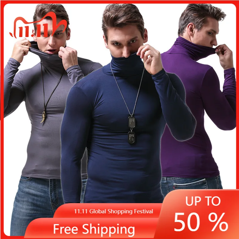 

Женская Модальная футболка с высоким воротником, облегающие эластичные футболки, мягкие и дышащие