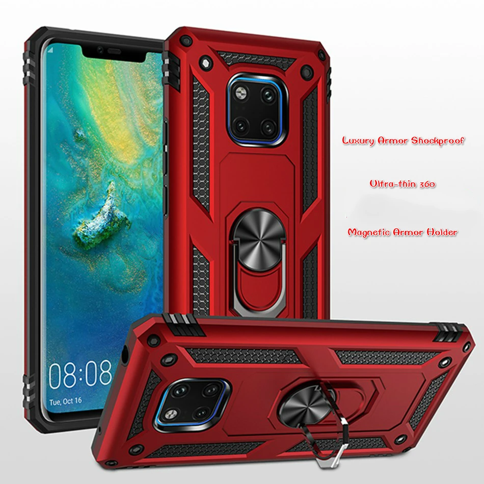 Ударопрочный чехол 360 для телефона Huawei P20/P30 Lite P30 Pro армированный автомобильный