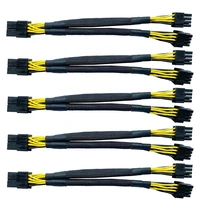 5pcs gpu vga pci e 8 pin female to dual 862 pin male pci express adapter braided sleeved splitter power cable