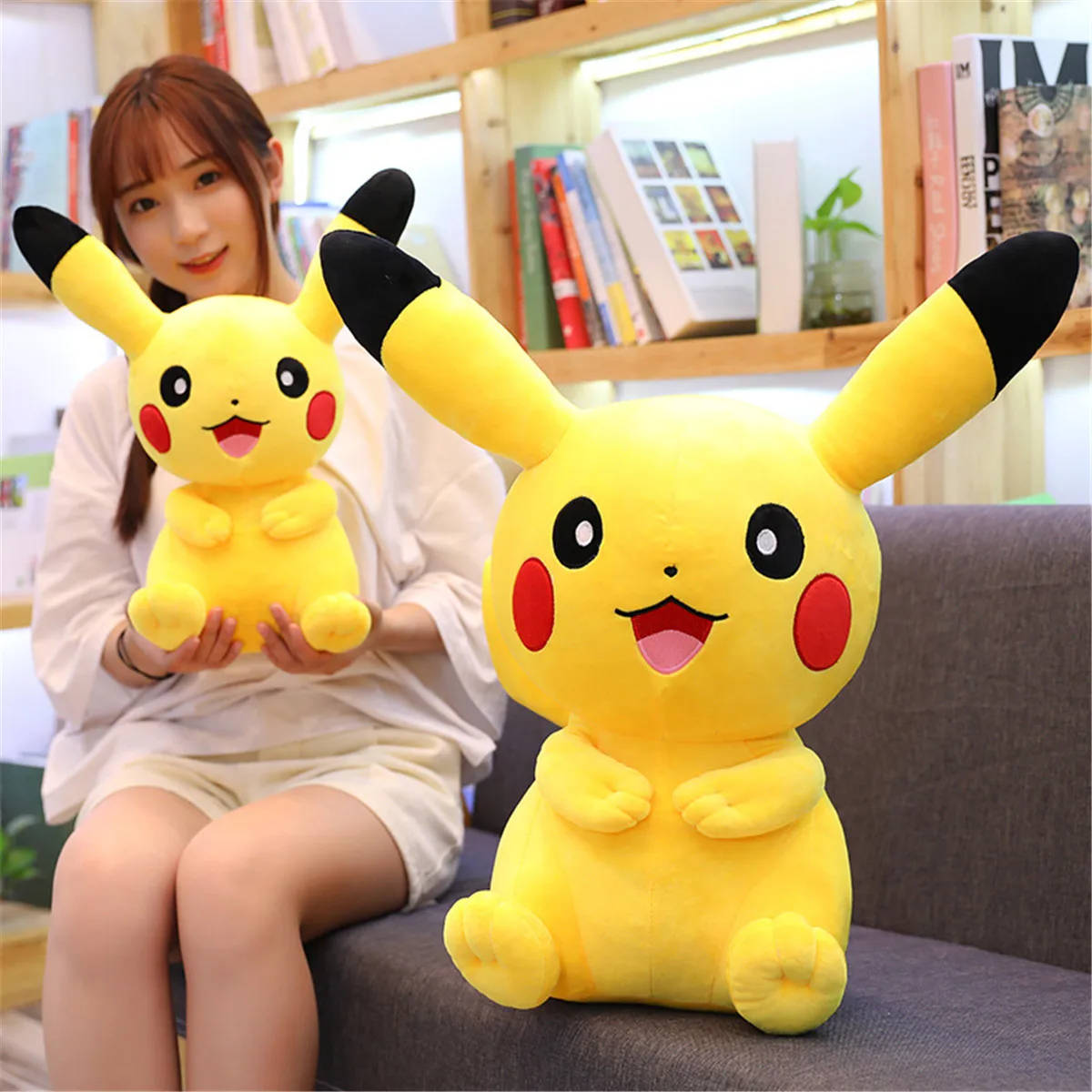 28-65 см Kawaii Pikachu плюшевые игрушки милые мягкие игрушки мультфильм Пикачу чучело животных плюшевые куклы подушка для сна детские игрушки Детский подарок