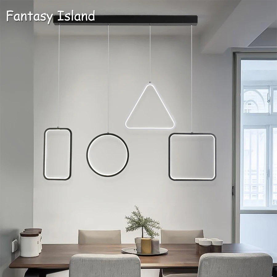 Простые современные светодиодные подвесные светильники для столовой гостиной