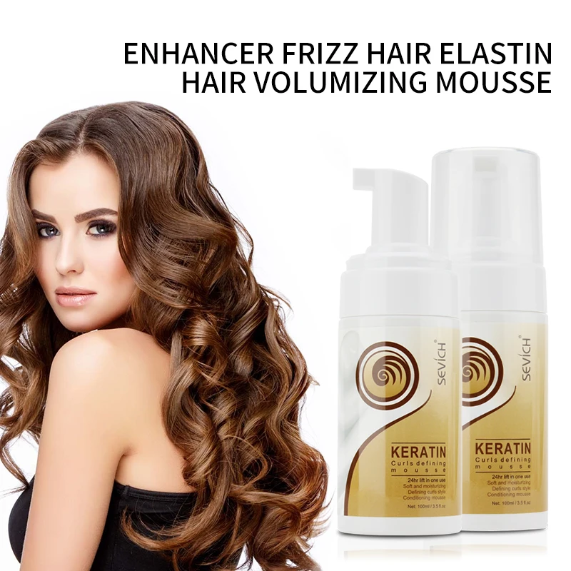 Sevich 24 Hours Strong Hold 100ml Salon Hair Curly Mousse Define Curly Hair Finishing Anti-Frizz Fixative Foam Hair Elastin