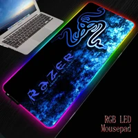 razer gaming accessories computer large 900x400mm rgb mousepad gamer rubber carpet with led backlit play for cs go lol desk mat