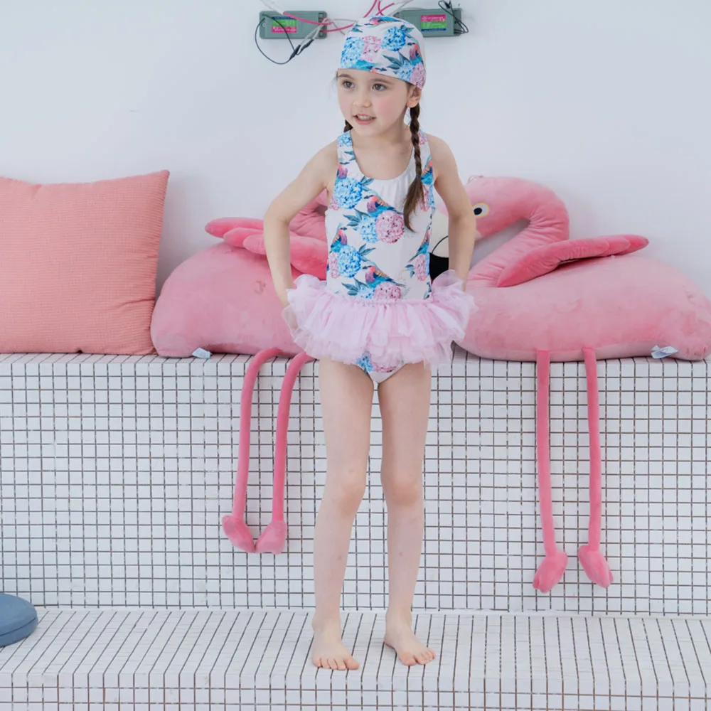 

Hollead «крест-накрест» для девочек Sling цельные бикини летняя детская одежда с принтом и юбка с кружевом купальники с плоской подошвой, уличные ...