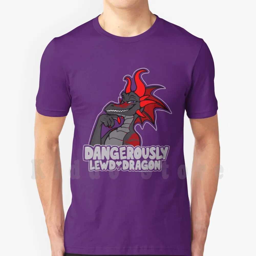 

Футболка мужская из S-6Xl хлопка с принтом «Danger Lewd Dragon»