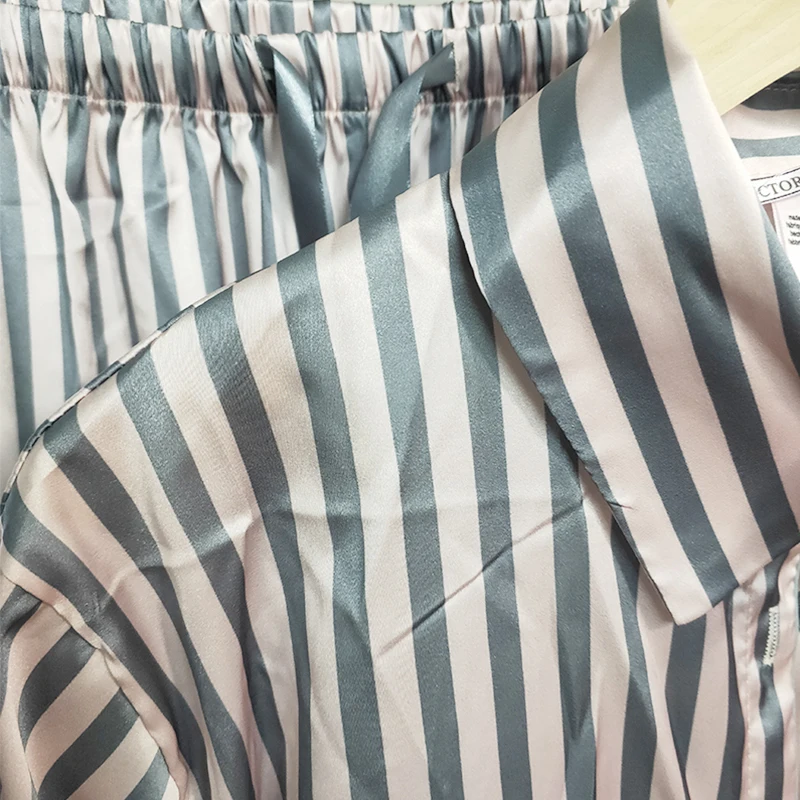 

Stylish Fashion Satin Pajamas for Women Long Sleeved Summer Sleepwear Loungewear Home Clothes Girlfriend Gifts