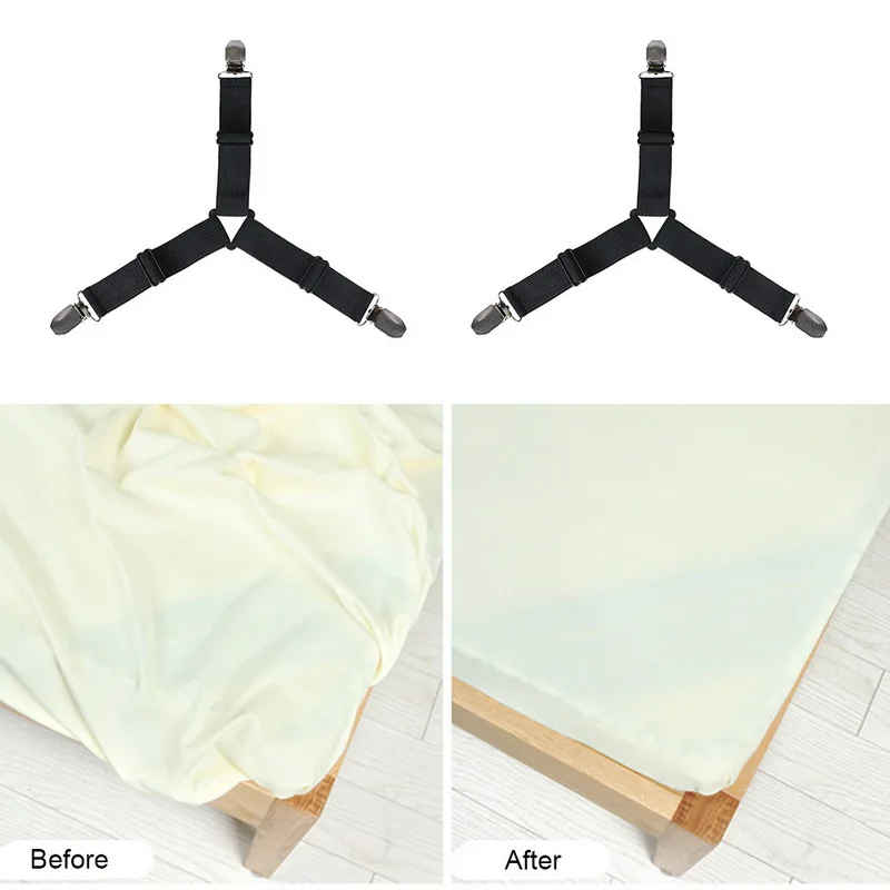 Регулируемый зажим для простыни 4 шт./компл. Эластичный Нескользящий матраса