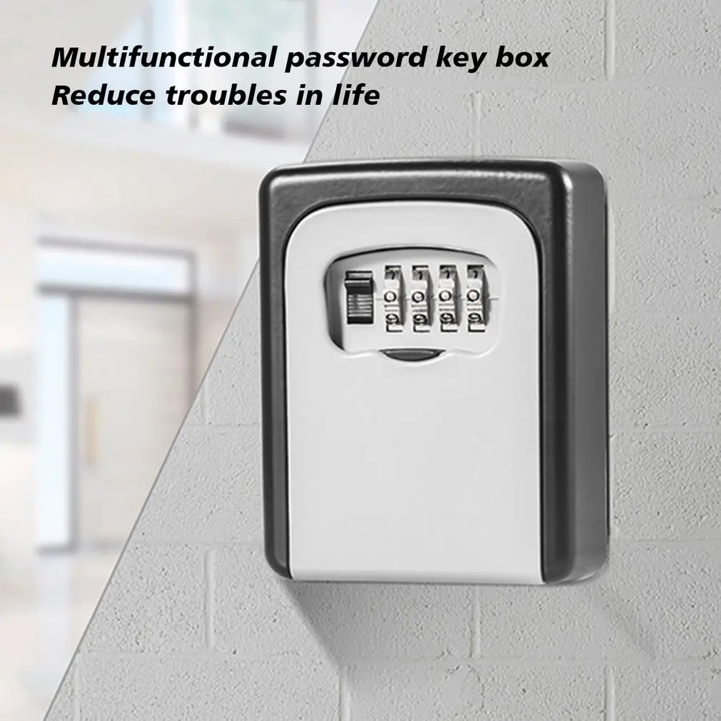 Сейф для ключей металлический замок настенный корпус из алюминиевого сплава