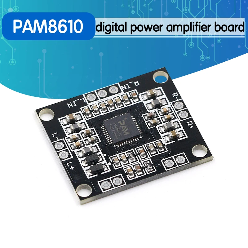 Плата цифрового усилителя мощности PAM8610 2x15 Вт двухканальная стерео мини класса