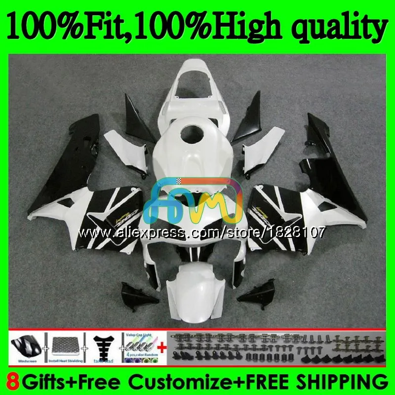 

Injection For HONDA CBR 600RR 600F5 600CC F5 03 04 108BS.13 CBR600RR CBR600F5 CBR Pearl White 600 CBR600 RR 2003 2004 Fairings