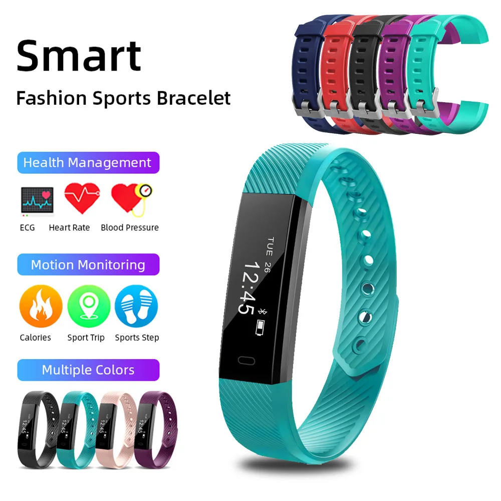 Bluetooth для мужчин смарт браслет женщин интеллигентая (ый) часы количество шагов