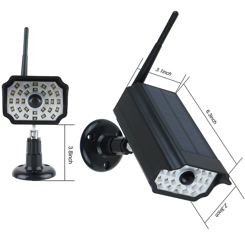 LED Solar Power Street Security Light PIR Motion Sensor Spotlight SMD2835 Outdoor Lamp Garden Yard Simulation Monitoring | Лампы и