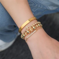 luxury crown royal men bracelet 4pcssets mens jewelry stainlesss steel pulseras bracelets homme bijoux hippie armband bileklik