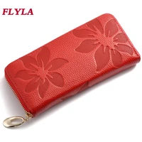 leather ladies wallet 2022hot sale first layer cowhide handbag long female wallet card holder