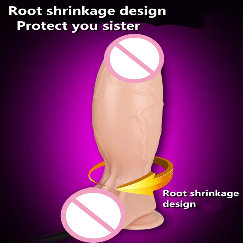 Огромный надувной фаллоимитатор реалистичный фаллос с присоской пенис для