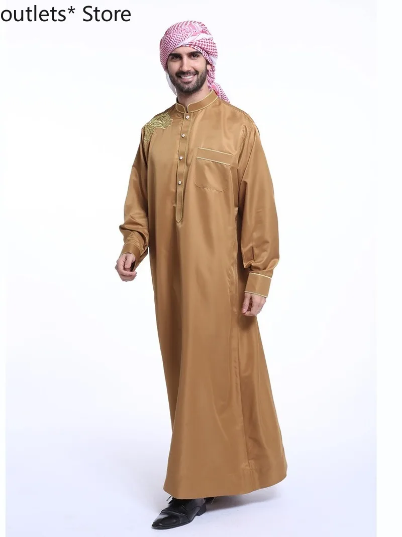 

Muslim Men's Clothing Plus Size Robe Hui Ethnic Suit Indian Men's Robe Islamic Clothing Fashion Arab Abaya Dubai Dress