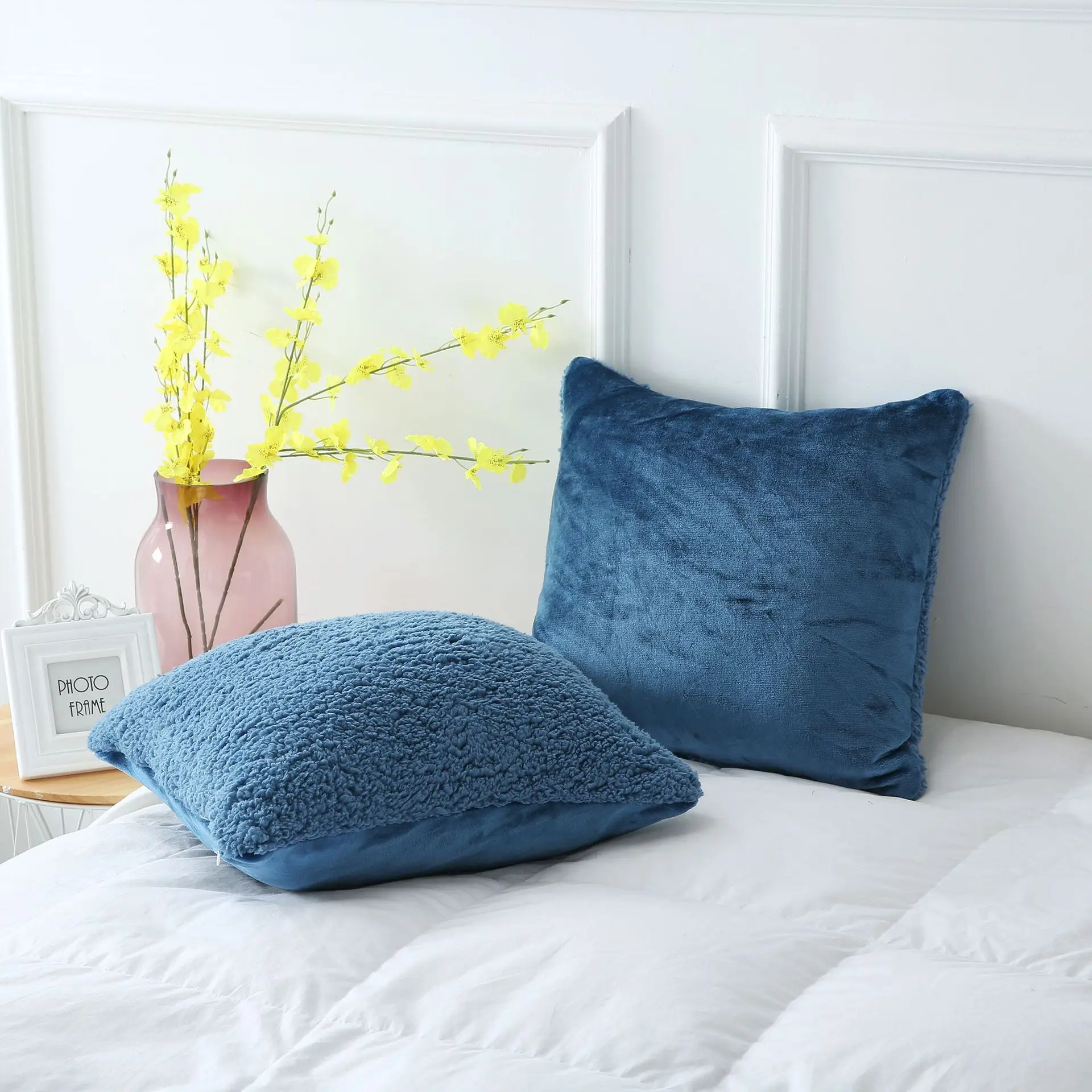 

Short Plush Sofa Cushion Cover Home Decoration Pillow Covers Decorative Super Soft Covers Cushion Throw Pillows For Car Bedroom