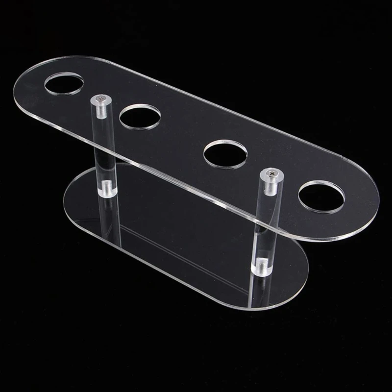 

4 Holes Acrylic Ice Cream Cone Holder Tray Sushi Roll Display Stand Rack Dessert Shelf Wedding Party Birthday Decoration