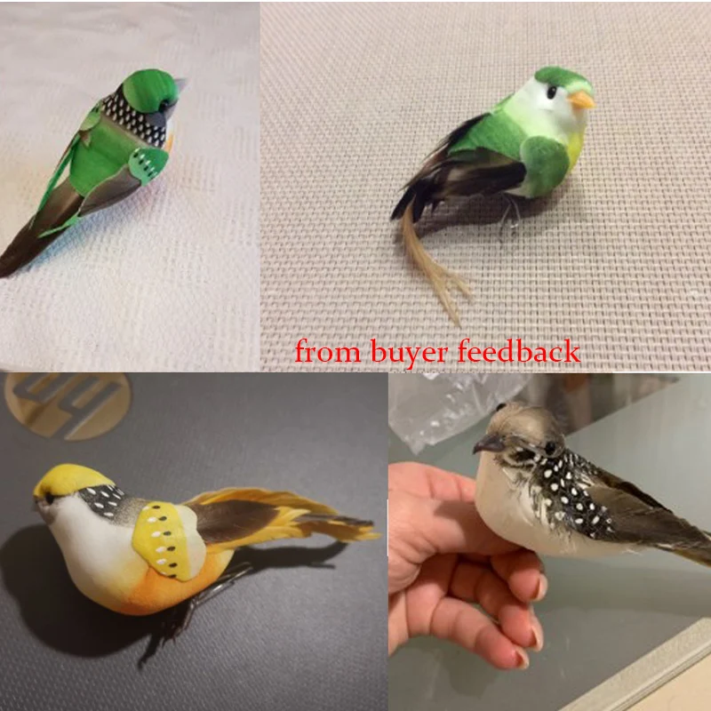 

1PCS/2PCS Artificial Birds Fake Foam Animal Simulation Feather Birds Models DIY Wedding Home Garden Ornament Decoration