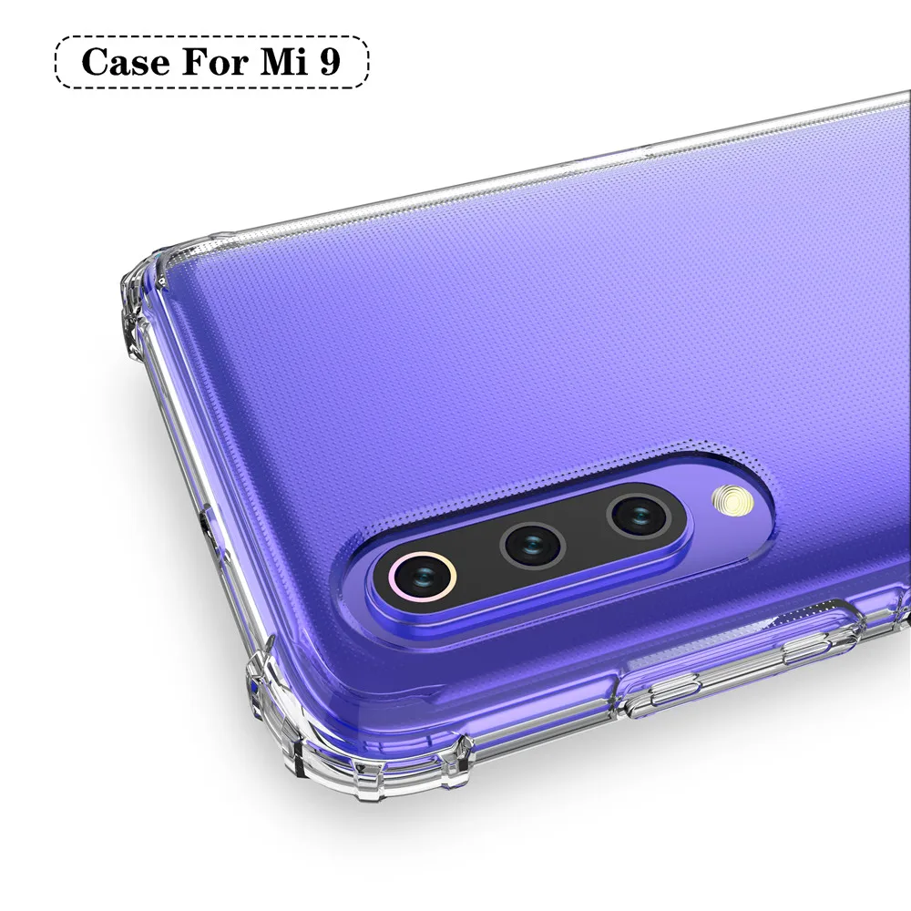 Мягкий чехол для телефона XiaoMi Mi9 Mi9SE Mi8 Mi8SE Mi8Lite ударопрочный бампер 4 уголка
