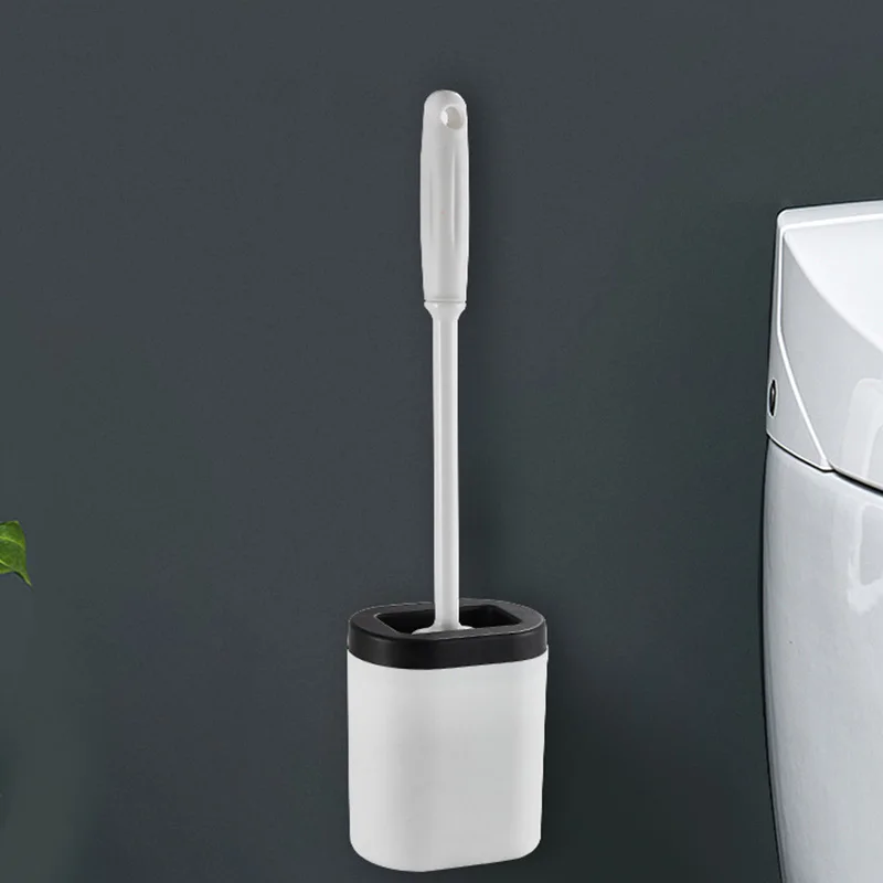 

2 PackToilet Brush with Holder,Long Handle Toilet Brush Bathroom Cleaning, Wall Mounting Cleaning Brush Set