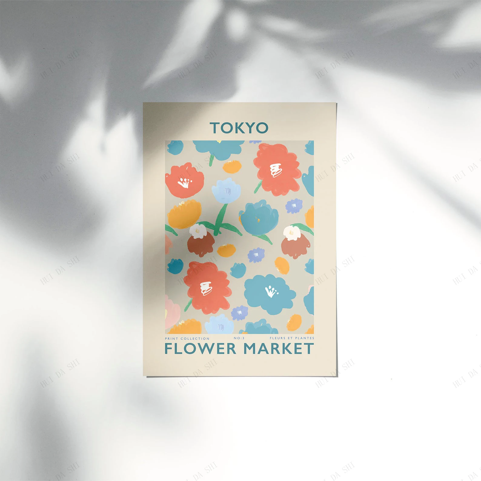 Домашний декор холст печать картина цветочный рынок Токийский плакат-цветочный