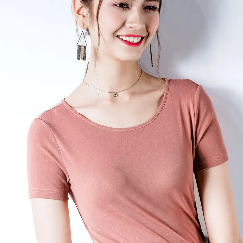 

New European and American high quality loose casual breathable soft women's Short Sleeve T-Shirt