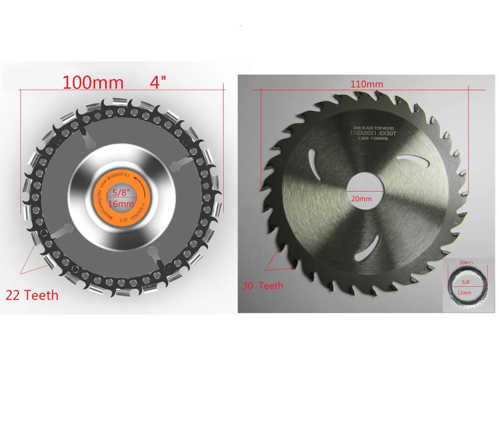 Для углового шлифовального станка деревообрабатывающий диск 4 &quot100 мм для резьбы