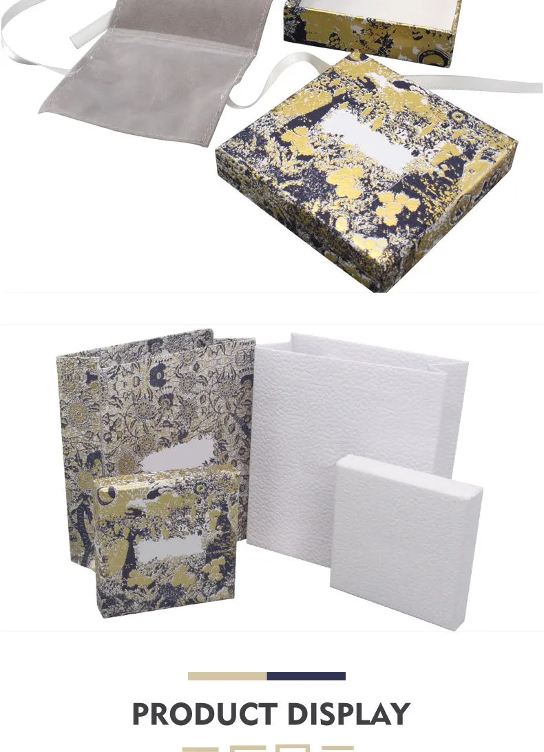 

Jewelry box white green blue color gift box