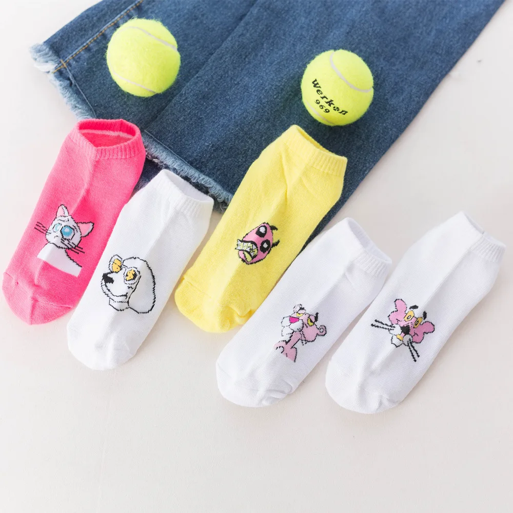 Kawaii/носки с героями мультфильмов милые короткие носки башмачки закрытым носком