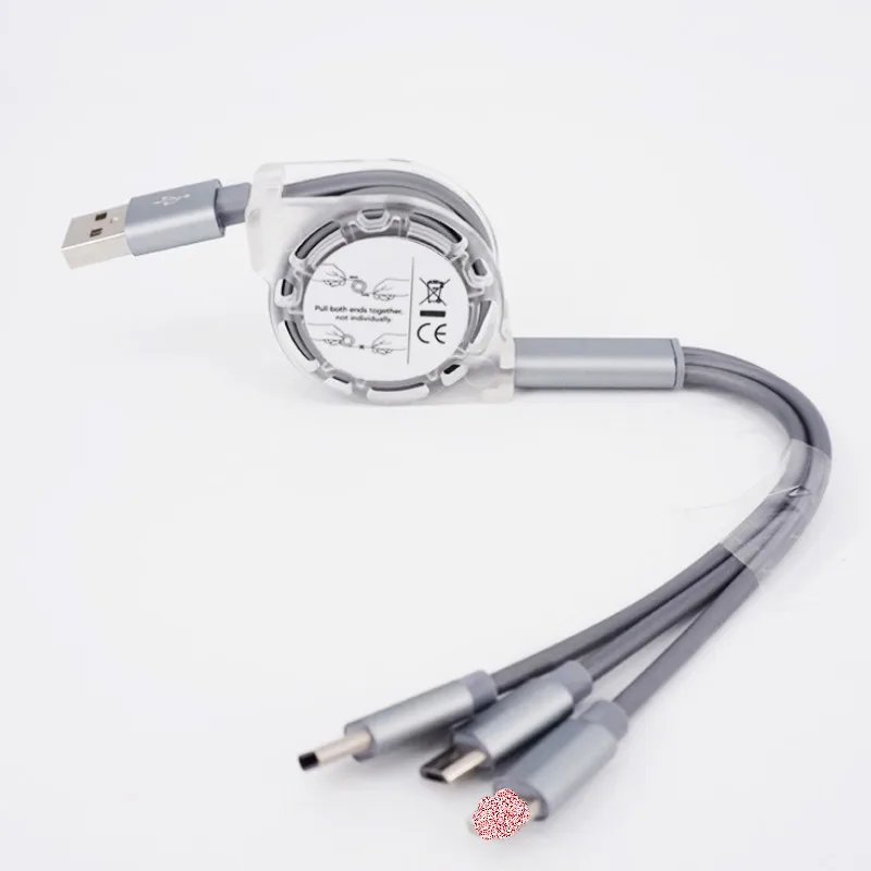 Горячая тройной USB кабель зарядное устройство для мобильного телефона кабель передачи данных разъем type-C адаптер для Apple Iphone Android кабель питания