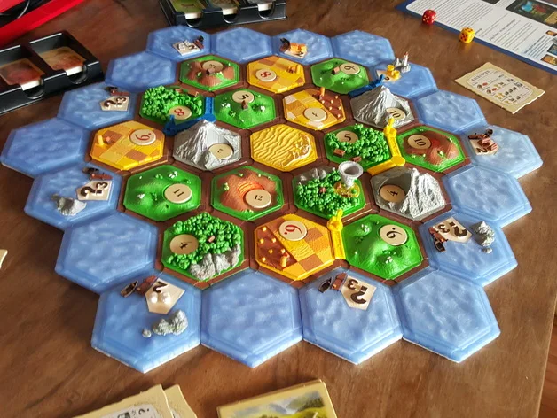 Рельсовая база детали для настольной игры 3D шестиугольный модуль Катан-Айленда