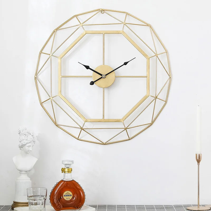 

Household Wall Clock Modern Minimalist Home Living Room Decoration 60cm Wrought Iron Wall Clock Nordiccreative Mute Wall Clock