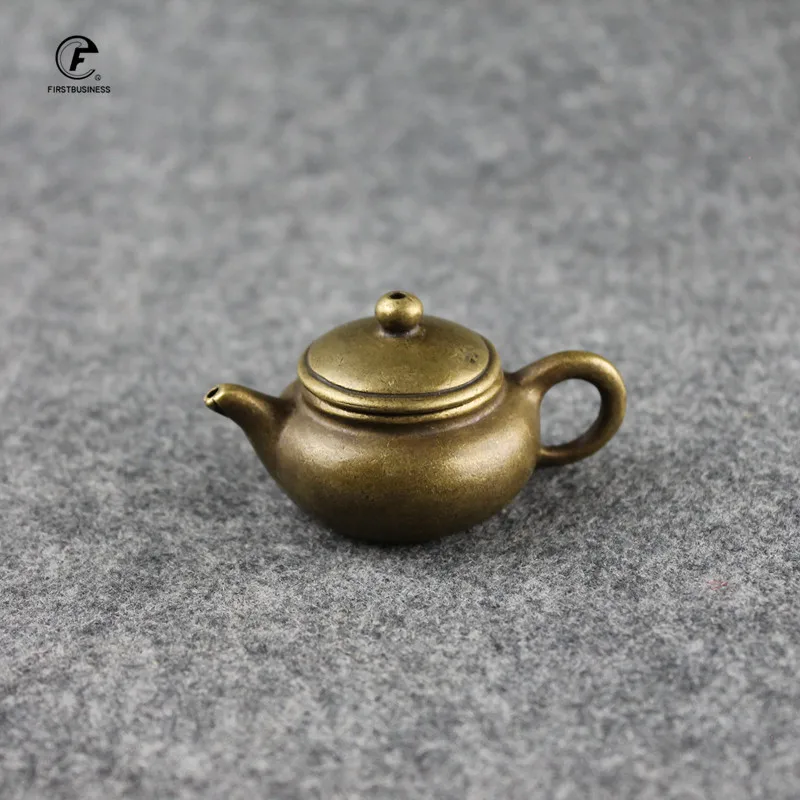 Античный медный мини-чайник на кончик пальца карманная курильница в стиле ретро