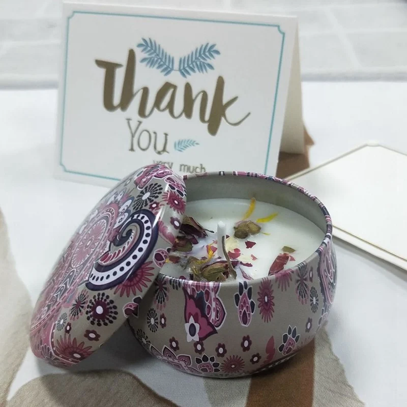 Крышка объектива для ретро сушенный цветочный ароматические свечи подарочный