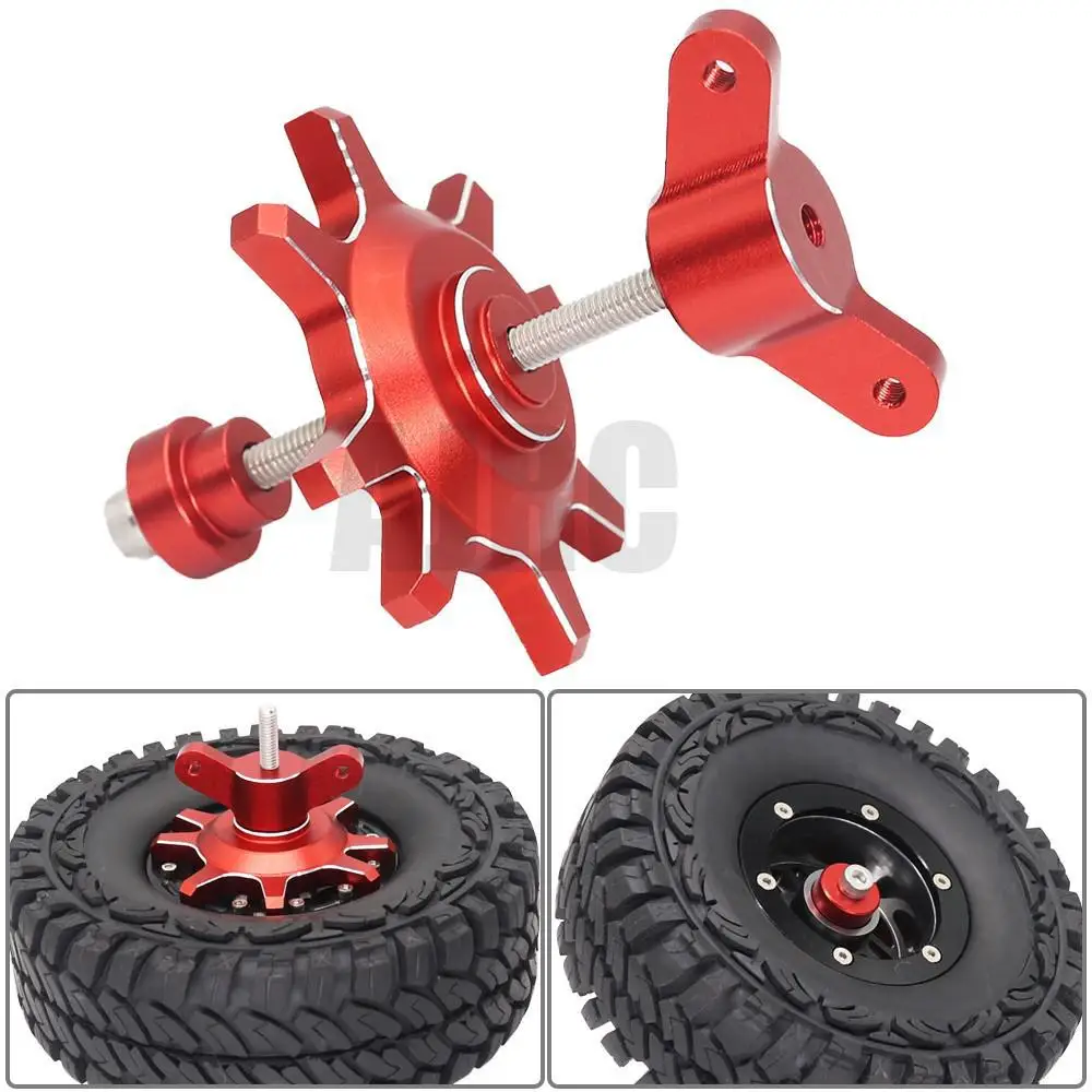 Metallic black/red tire assembly/disassembly aid tool for 1/10 RC Crawler Car 1.9 2.2 Inch Beadlock Wheel enlarge