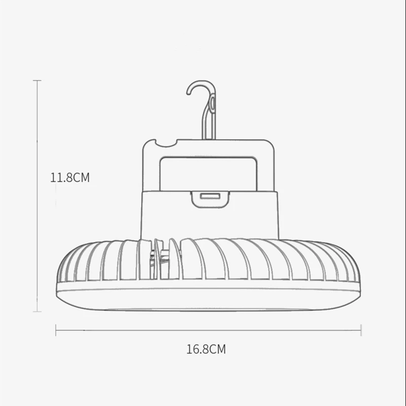 Светодиодный вентилятор Светильник палатки перезаряжаемое портативное