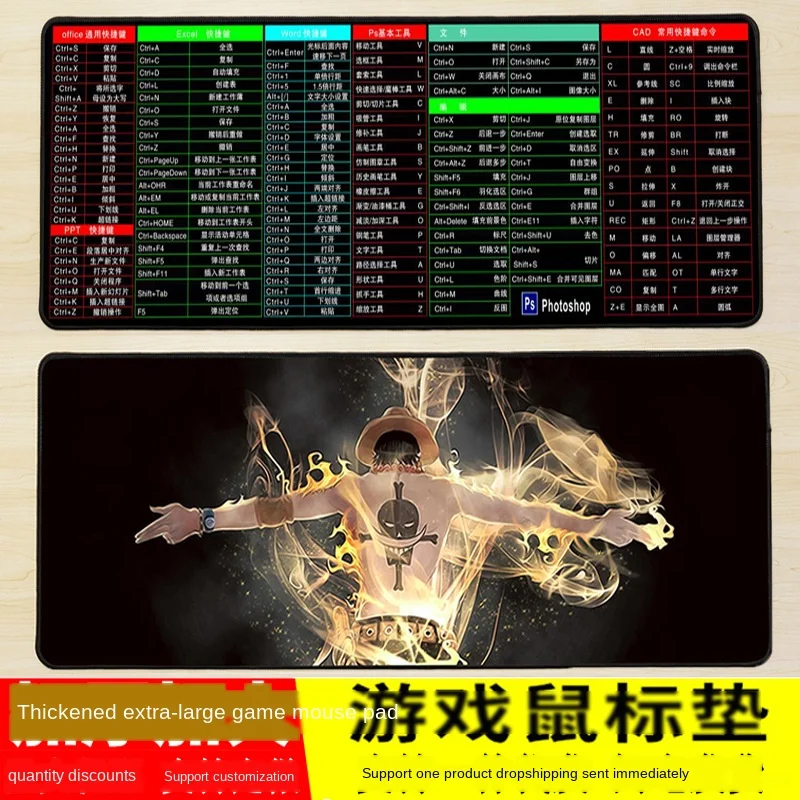 Игровой утолщенный коврик для мыши пользовательский клавиатуры Интернет кафе