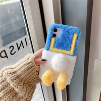 fluffy cute plush fur duck phone case for huawei mate 20 lite p40 p30 p20 pro p10 p smart 2019 y6 y7 y9 y6p y8p nova 3i 7i cover