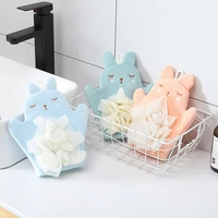 1pc cute baby bath gloves comfortable bath sponge for children soft glove towel with bath ball baby bath brushes with rope clean